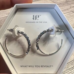 London blue topaz hoops